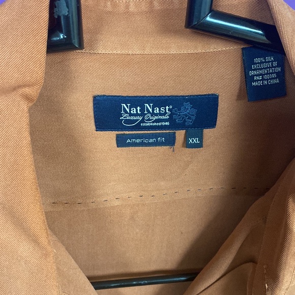 Nat Nast casual silk butting button down shirt - Picture 2 of 5
